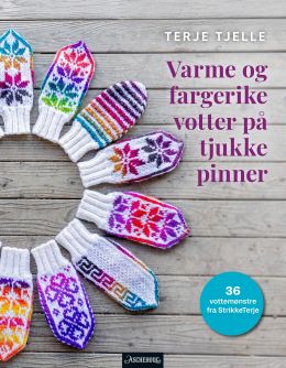 «Varme og fargerike votter på tjukke pinner